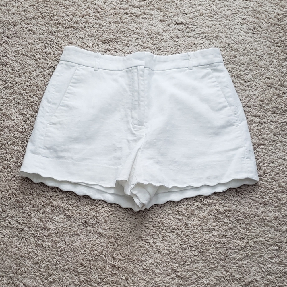 High waist white shorts